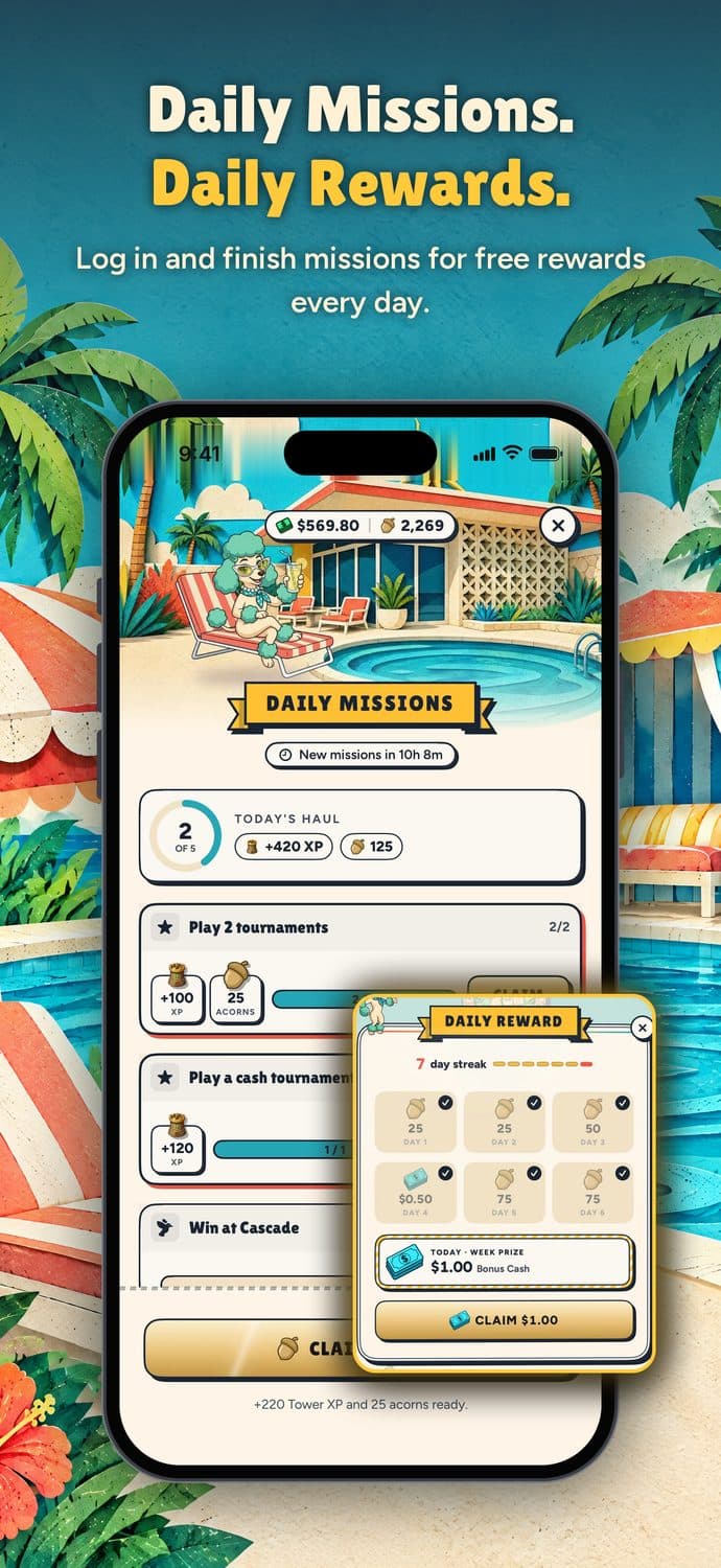 Daily missions, daily rewards